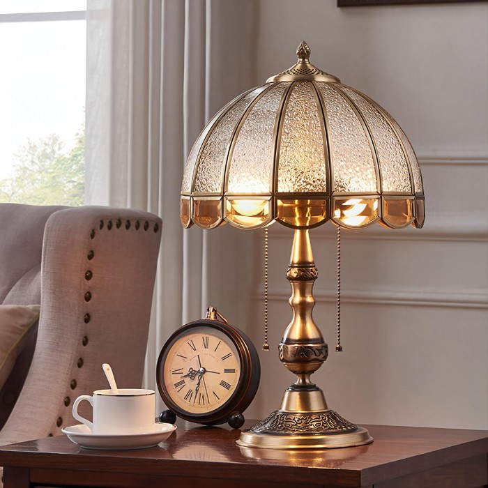 Vintage luxury brass table lamp