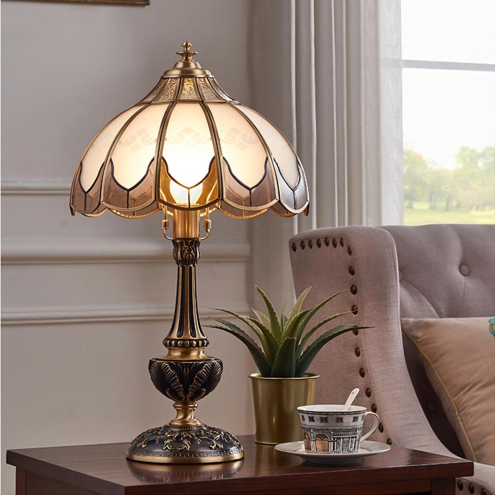 Vintage luxury brass table lamp