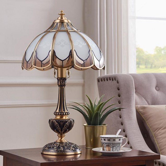 Vintage luxury brass table lamp