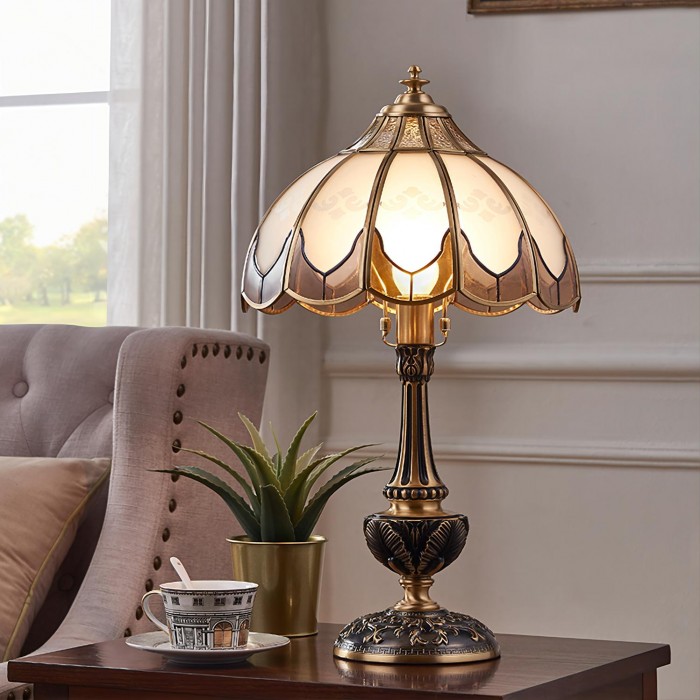 Vintage luxury brass table lamp