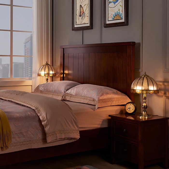 Vintage luxury brass table lamp