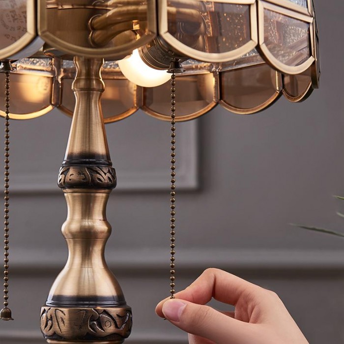 Vintage luxury brass table lamp
