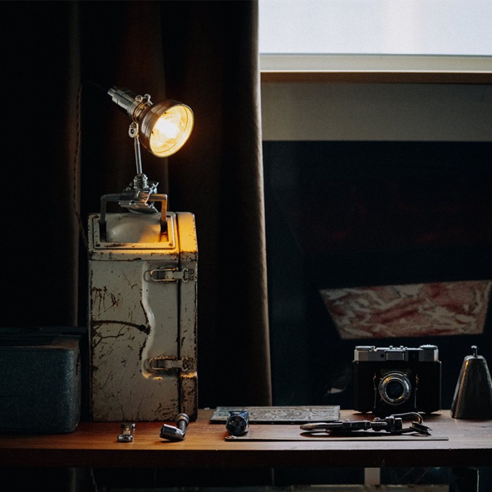 Винтажная промышленная лампа с клипсой Серия