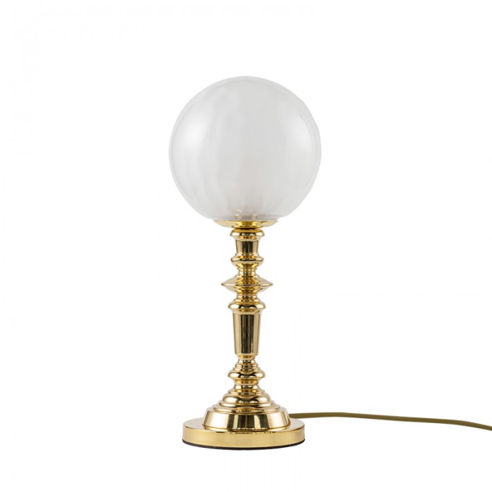 Vintage frosted glass globe table lamp
