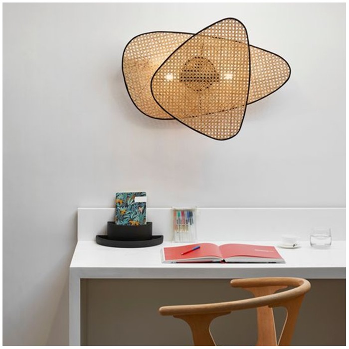 Hanging Screen Cannage Wall Lamp