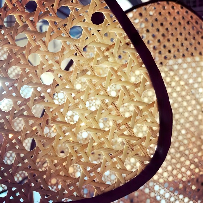 Hanging Screen Cannage Wall Lamp