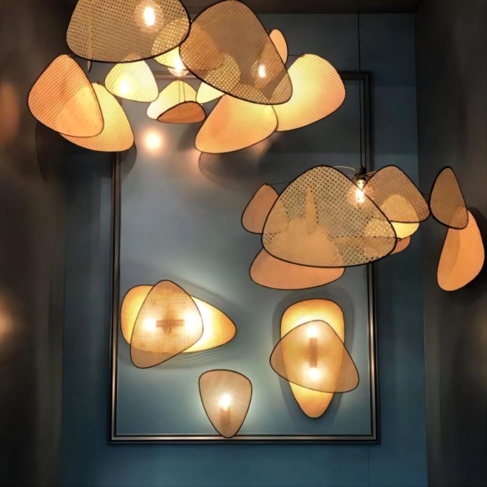 Hanging Screen Cannage Wall Lamp