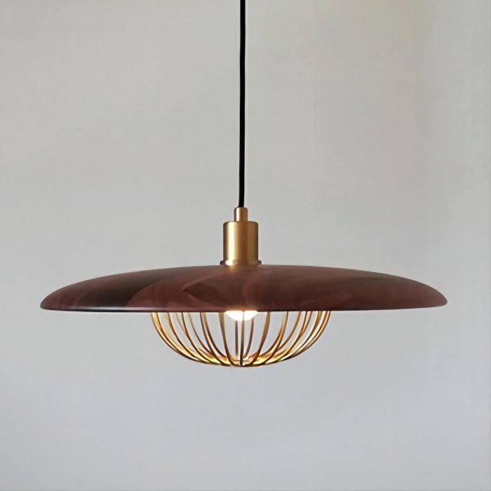 Деревянный металлический подвесной светильник