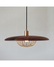 Copper umbrella pendant lamp