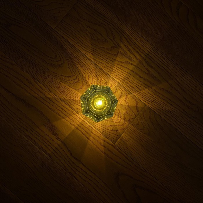 Crystal Battery Wine Glass Table Lamp