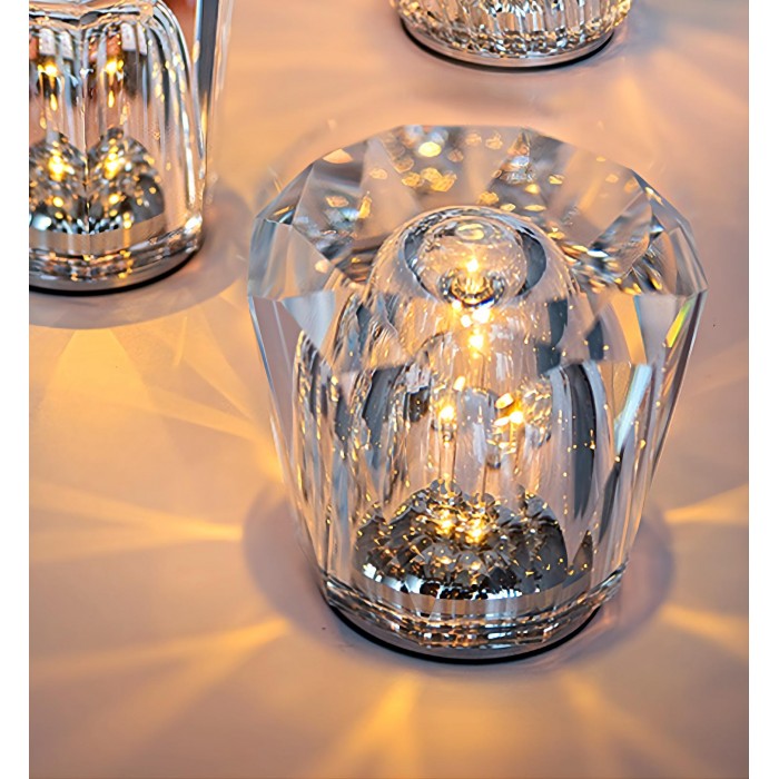 Crystal Battery Wine Glass Table Lamp