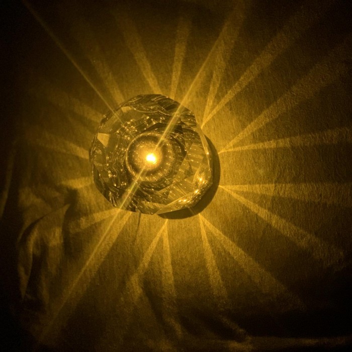 Crystal Battery Wine Glass Table Lamp