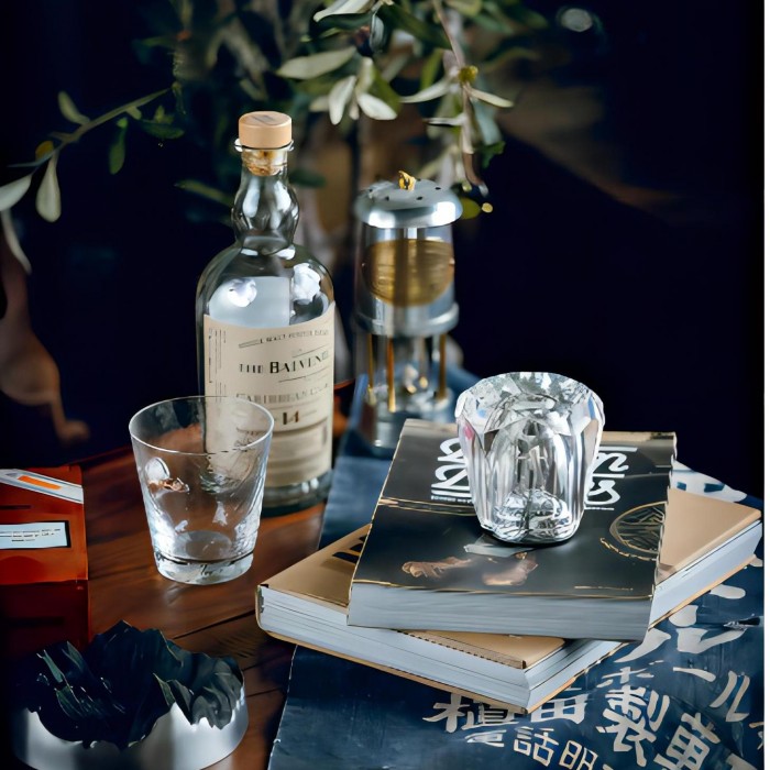 Crystal Battery Wine Glass Table Lamp