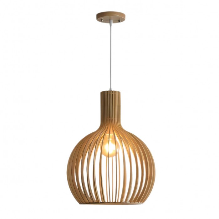 Cage hanging lamp wooden