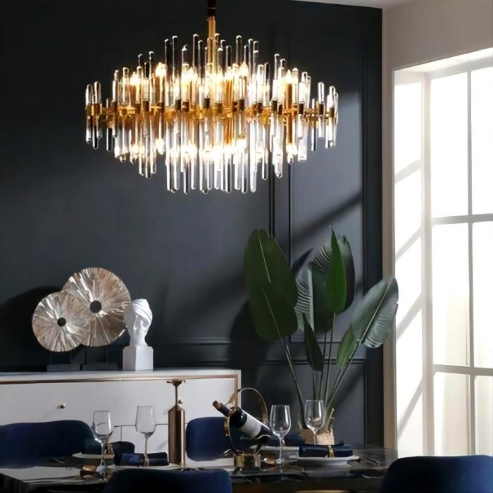 Antique brass chandelier