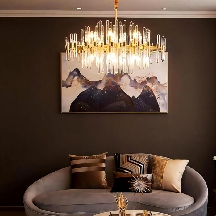 Antique brass chandelier