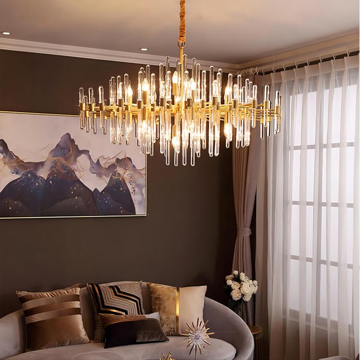 Antique brass chandelier