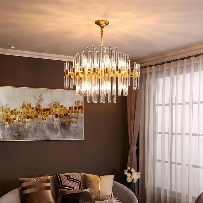 Antique brass chandelier