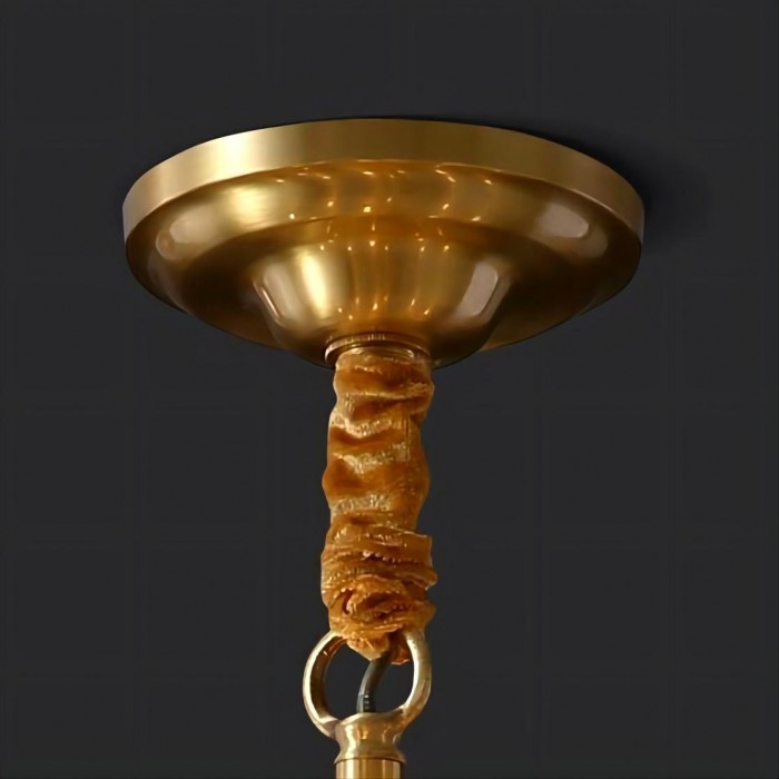 Antique brass chandelier