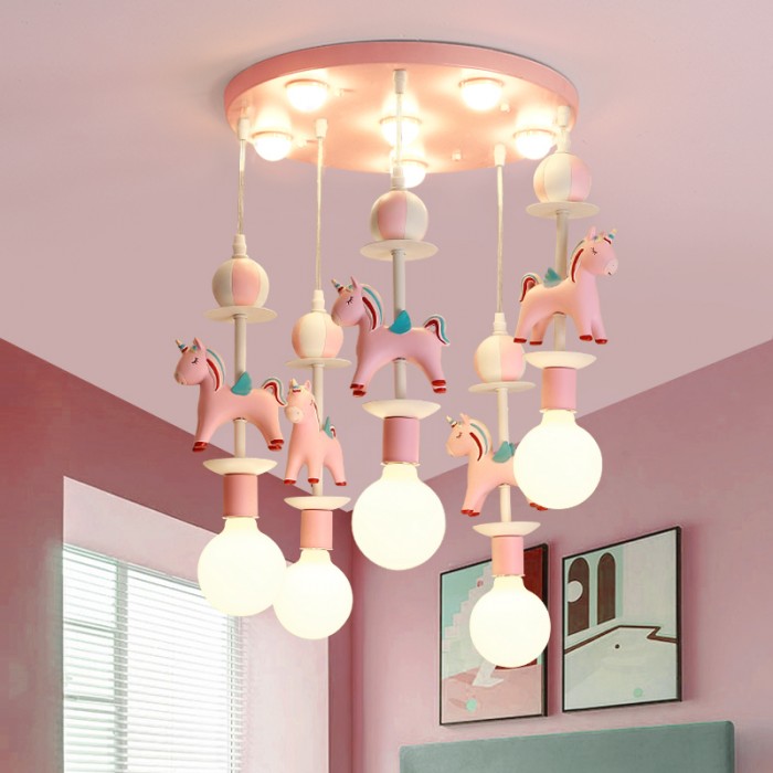 Girls' bedroom chandelier