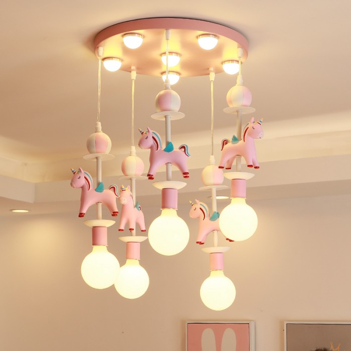 Girls' bedroom chandelier