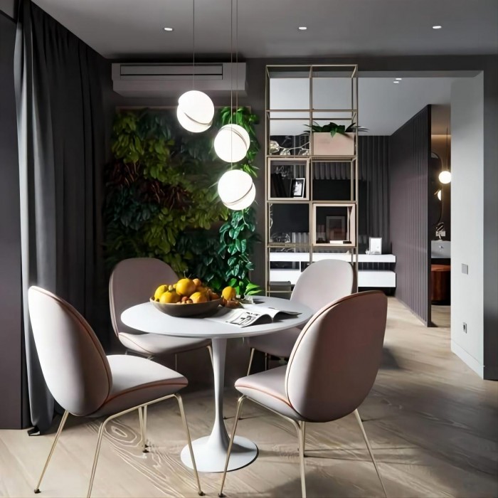 Crescent pendant lamp