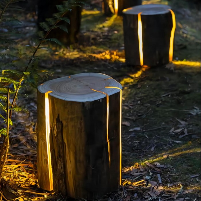 Cracked stump lamp