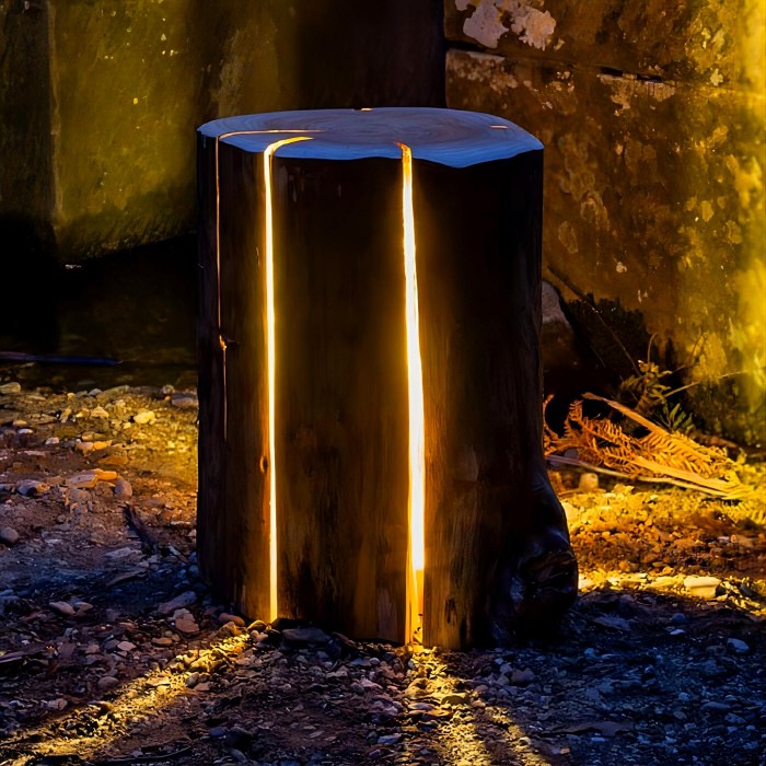 Cracked stump lamp