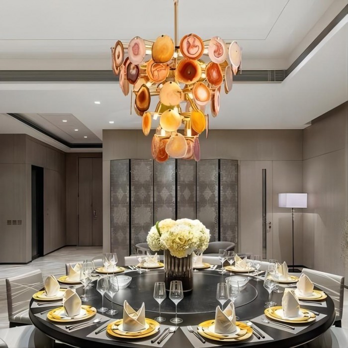 Paste agate chandelier