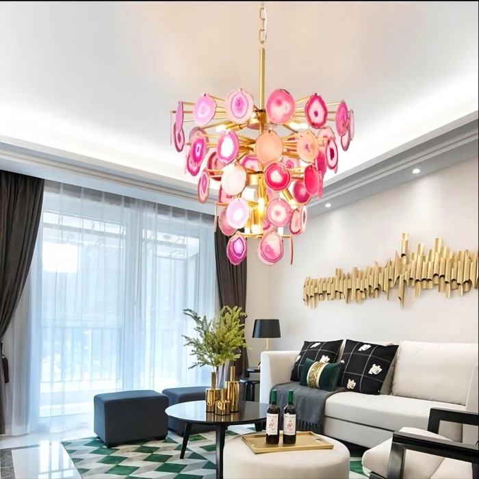 Paste agate chandelier
