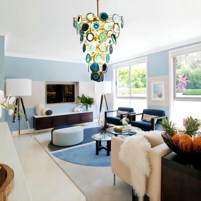 Paste agate chandelier