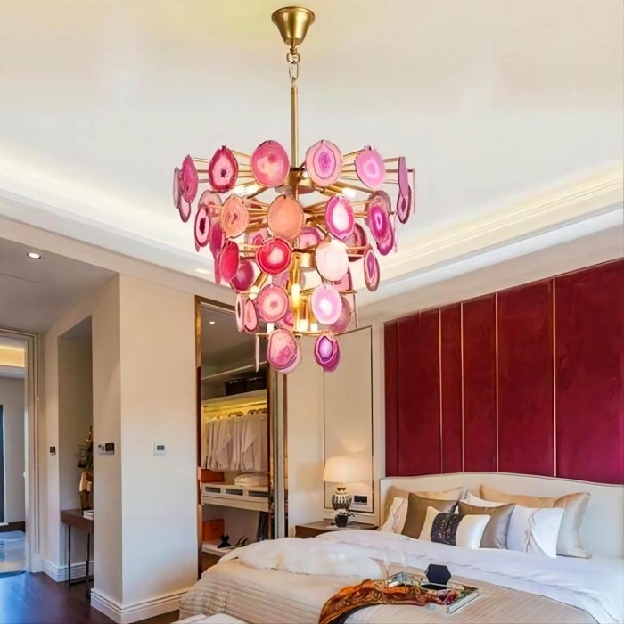 Paste agate chandelier