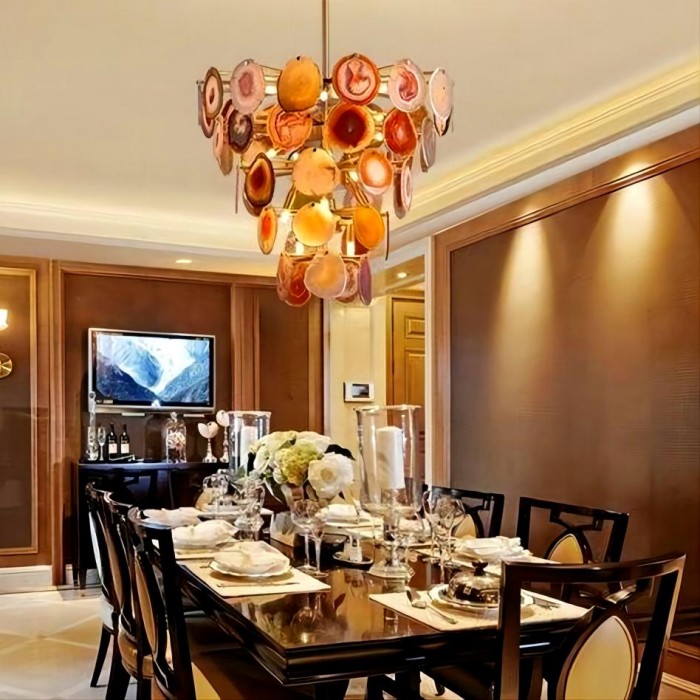 Paste agate chandelier