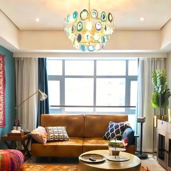 Paste agate chandelier