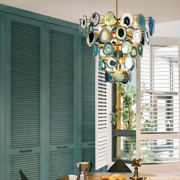 Paste agate chandelier