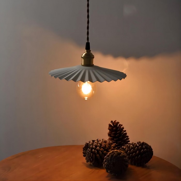 Copper umbrella pendant lamp