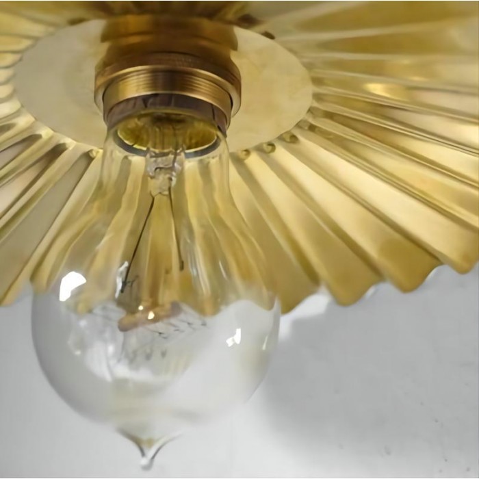 Copper umbrella pendant lamp