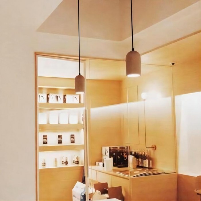 U concrete pendant lamp