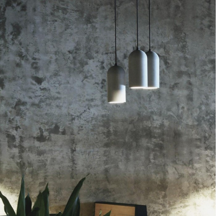 U concrete pendant lamp