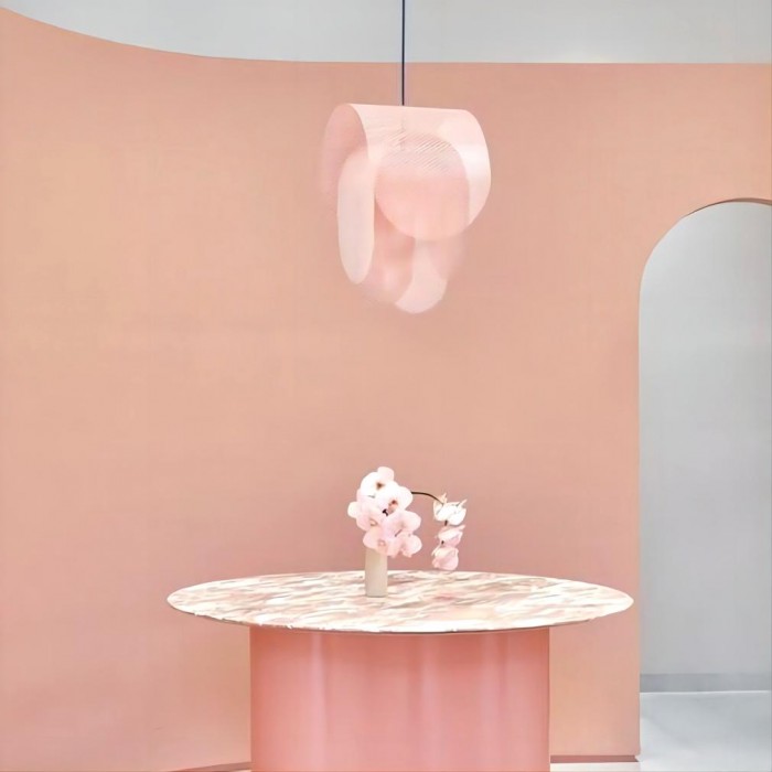 Perforated metal pendant lamp