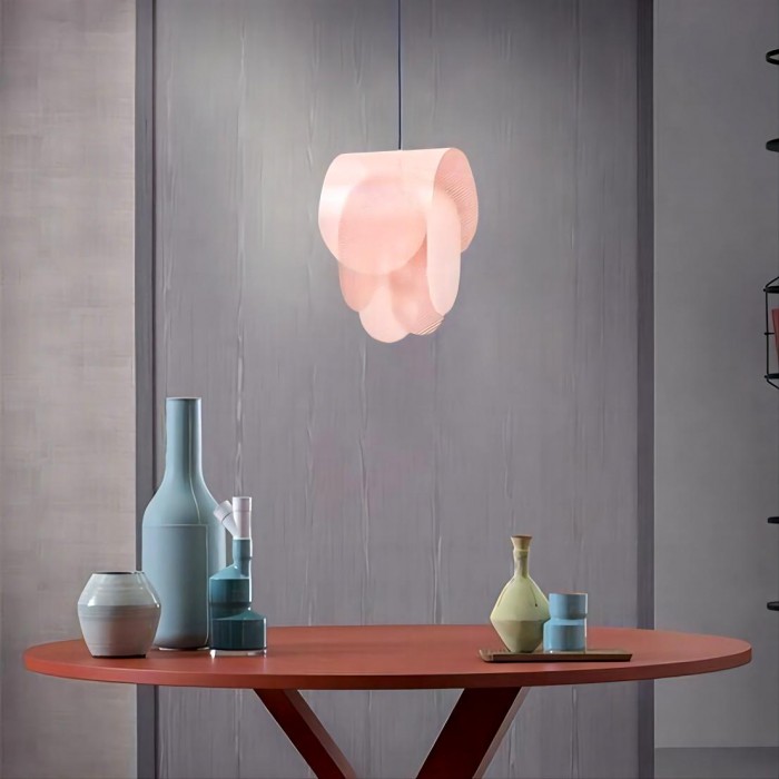 Perforated metal pendant lamp