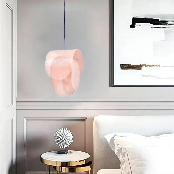 Perforated metal pendant lamp