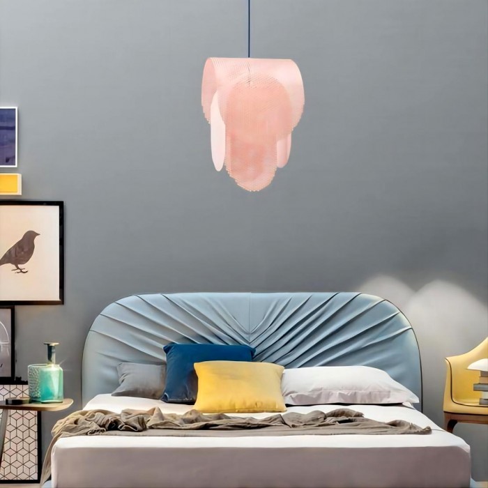 Perforated metal pendant lamp