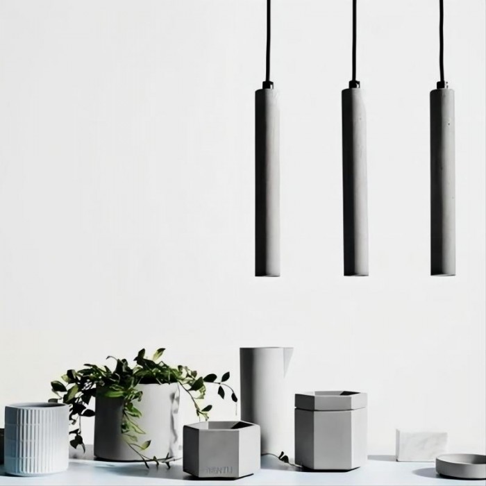 Bang concrete tube pendant lamp
