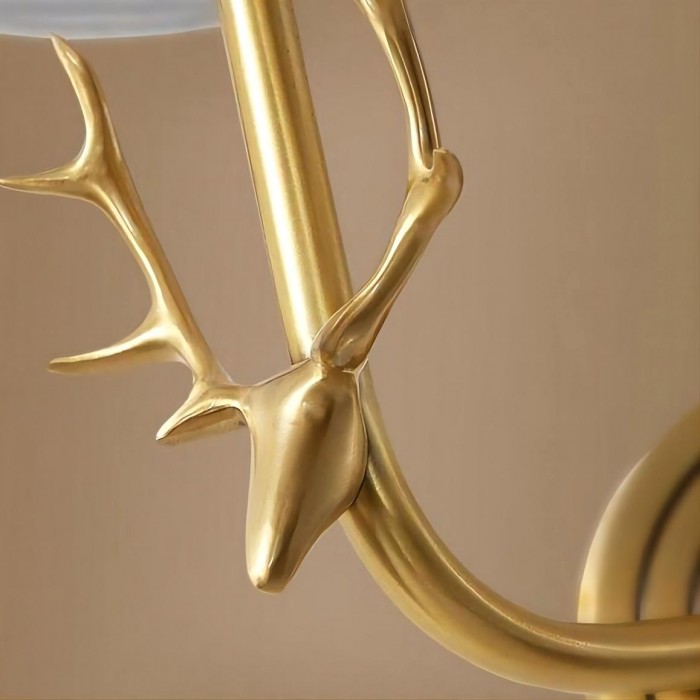 Deer head wall lamp