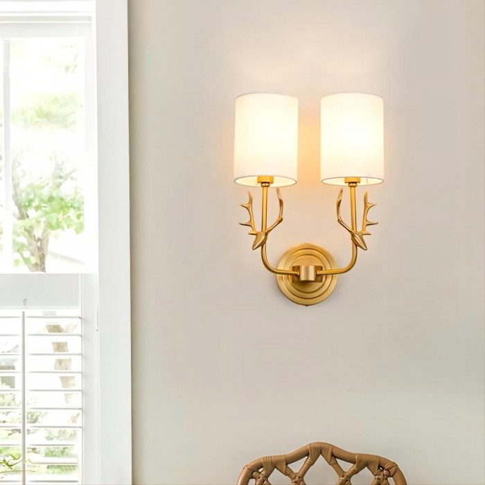 Deer head wall lamp