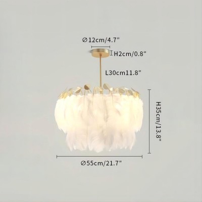 Feather pendant lamp