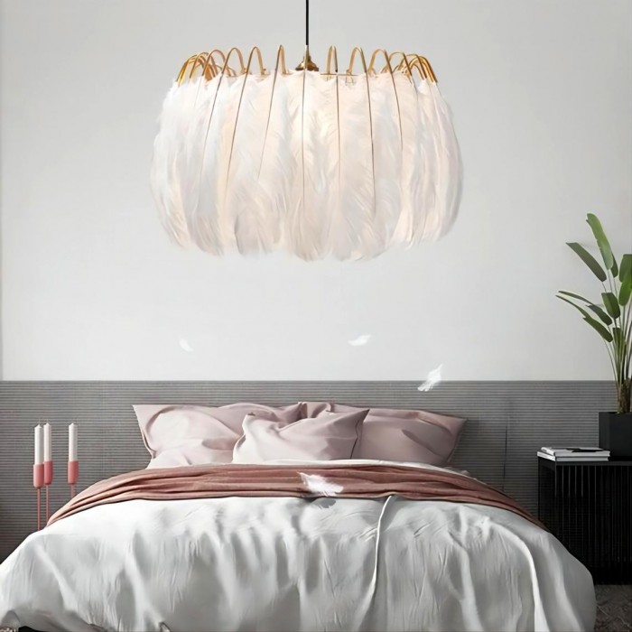 Feather pendant lamp