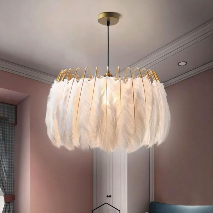 Feather pendant lamp