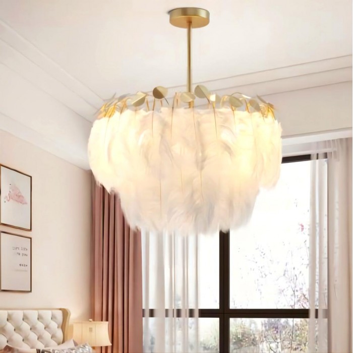 Feather pendant lamp
